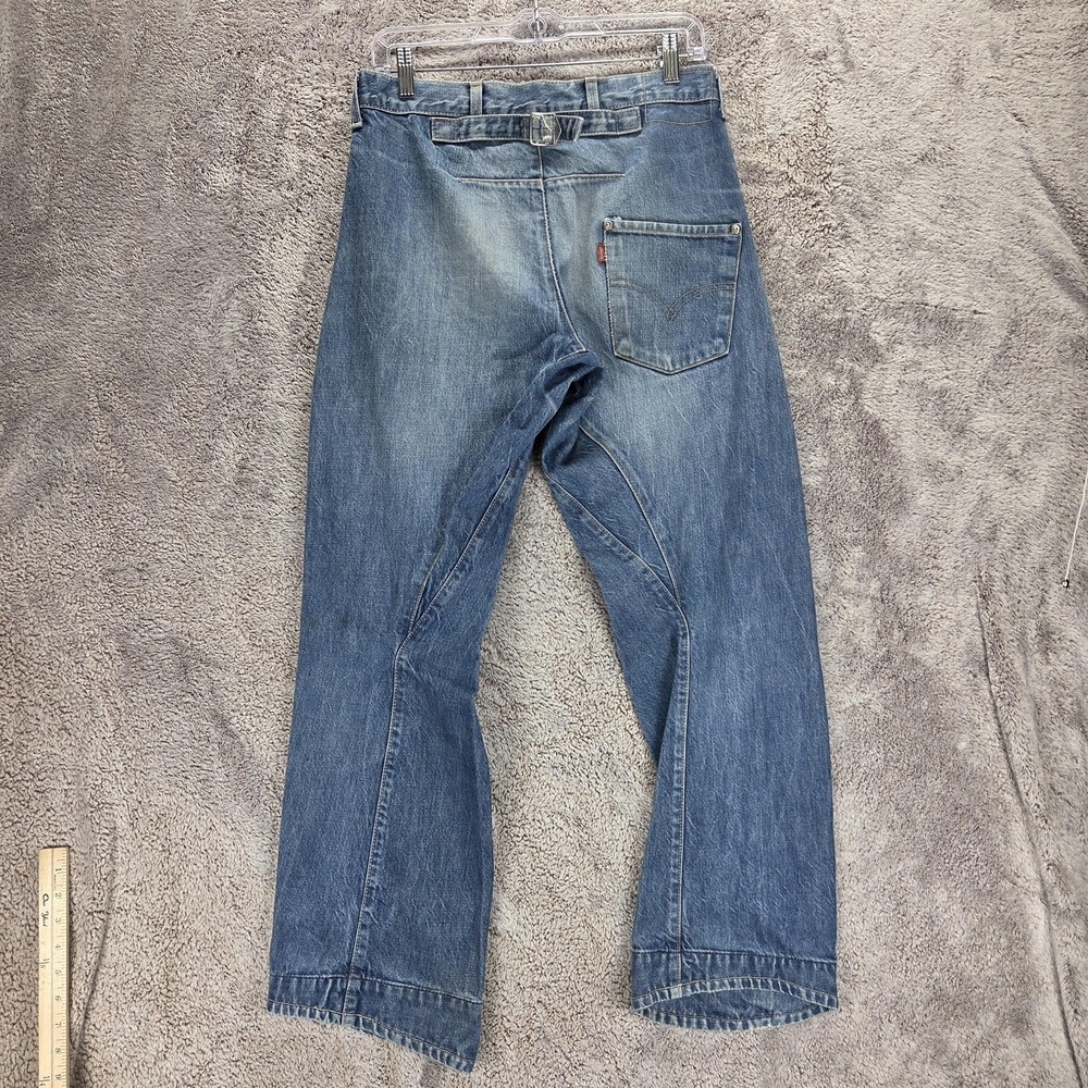 Vintage Levis Engineered Jeans Mens 30x32 Blue Twisted Buckle Back One Pocket